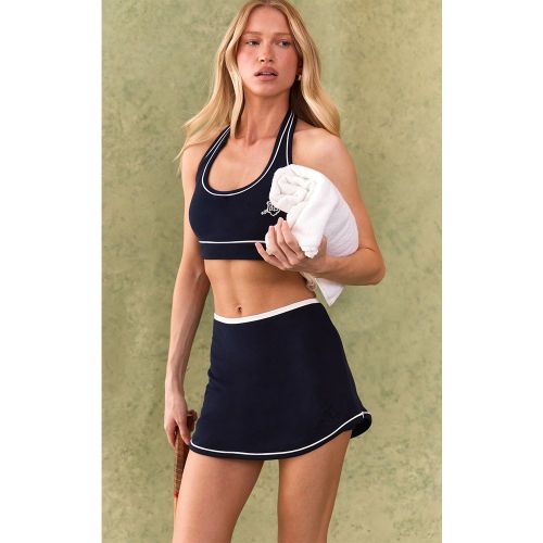 Mini jupe-short en jersey à lisérés contrastants | Taille XL - PrettyLittleThing - Modalova