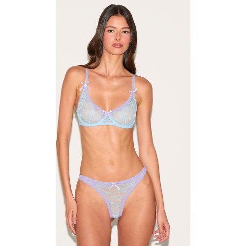 Ensemble de lingerie à parties en dentelle contrastantes et armatures - PrettyLittleThing - Modalova