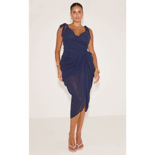 Plus Robe mi-longue drapée à armatures - PrettyLittleThing - Modalova