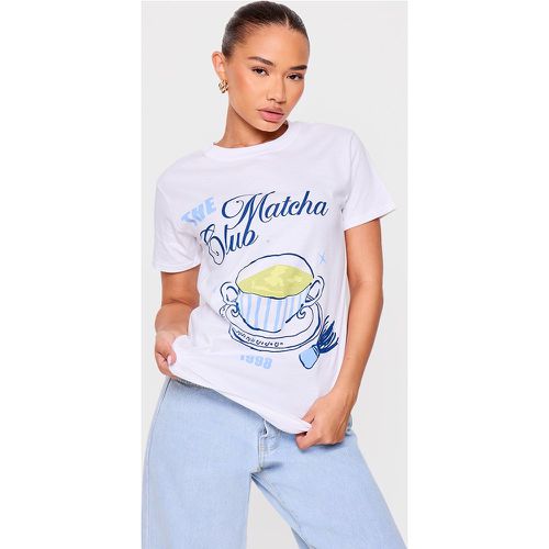 Petite T-shirt oversize à slogan "Matcha Club" - PrettyLittleThing - Modalova