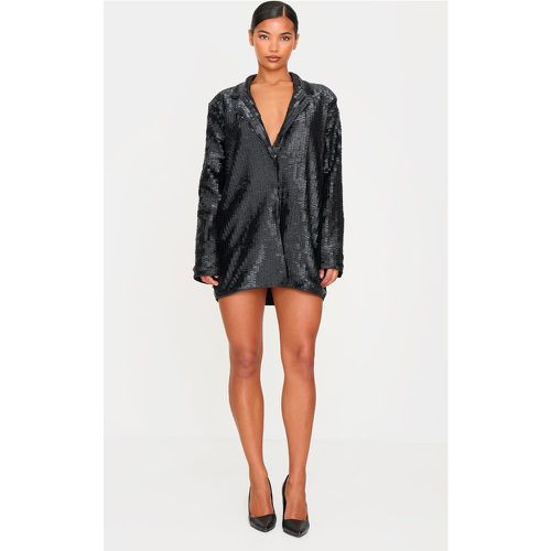 Robe blazer noire à strass, Noir - PrettyLittleThing - Modalova