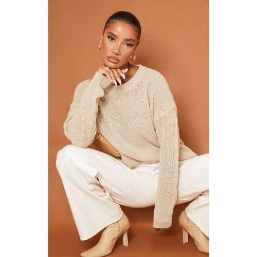 Pull en maille tricot à col rond - PrettyLittleThing - Modalova