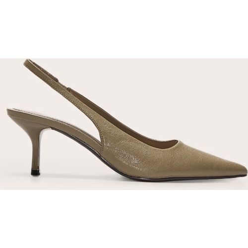 Escarpins pointus en PU à talon moyen et bride derrière - PrettyLittleThing - Modalova
