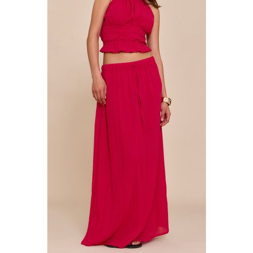 Jupe longue texturée à taille mi-haute - PrettyLittleThing - Modalova