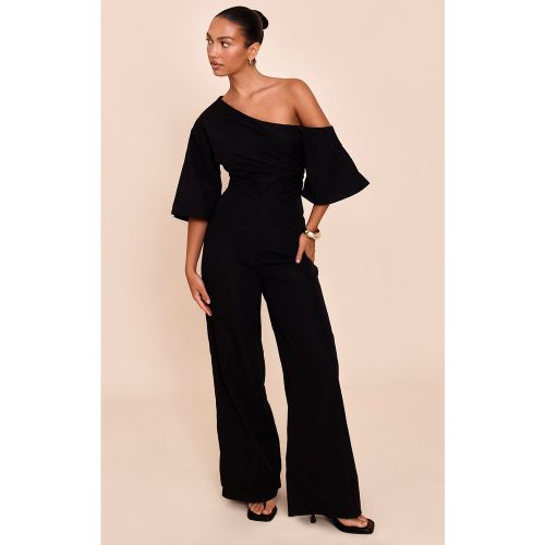 Combinaison large asymétrique tissée à manches courtes - PrettyLittleThing - Modalova