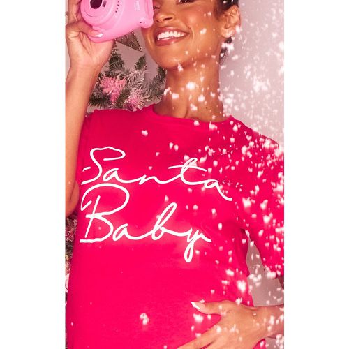 Maternité T-shirt de grossesse oversize imprimé Santa Baby - PrettyLittleThing - Modalova