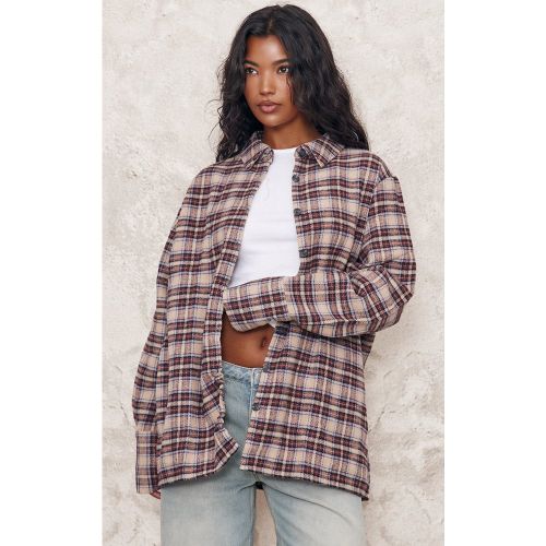 Chemise oversize en flanelle à carreaux | Taille 32 - PrettyLittleThing - Modalova