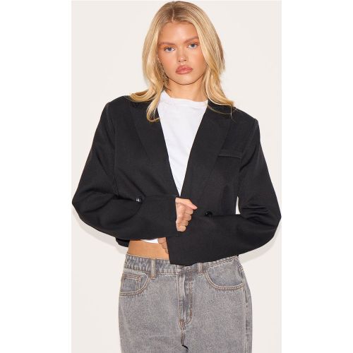 Blazer court tissé à épaulettes - PrettyLittleThing - Modalova