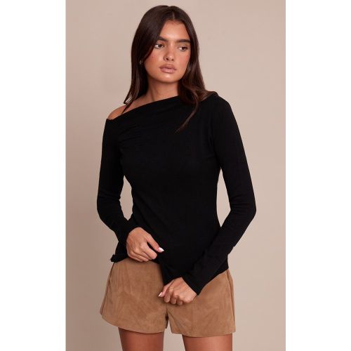 Top en maille tricot asymétrique | Taille Large - PrettyLittleThing - Modalova