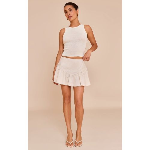 Petite Mini-jupe tissée - PrettyLittleThing - Modalova