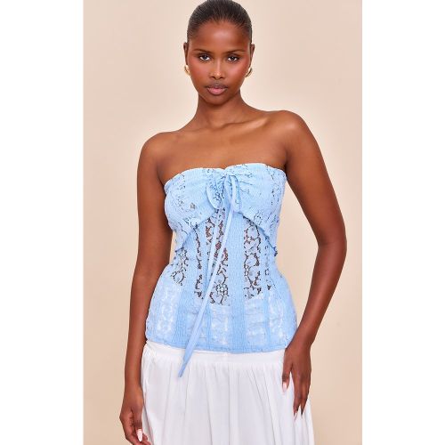 Top bustier long ajusté en dentelle - PrettyLittleThing - Modalova