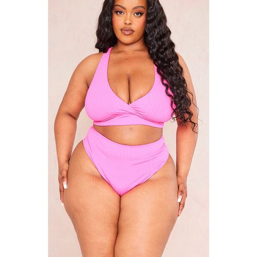 Plus Bas de maillot de bain taille haute texturé - PrettyLittleThing - Modalova