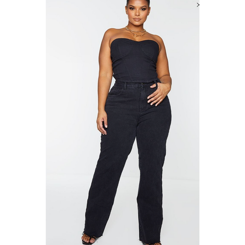 Plus Jean droit long | Taille 50 - PrettyLittleThing - Modalova
