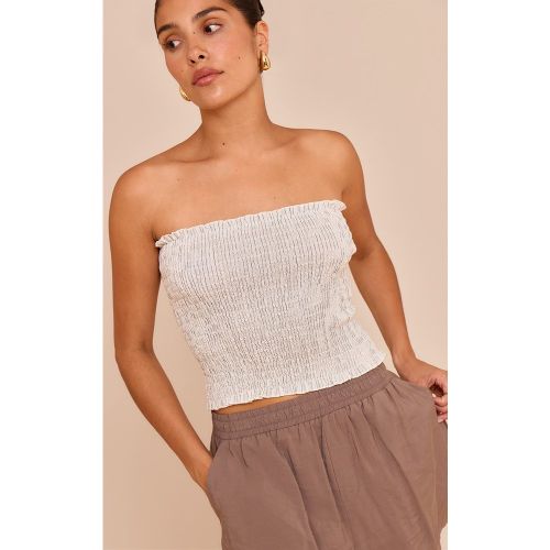Petite Top bustier crêpé - PrettyLittleThing - Modalova