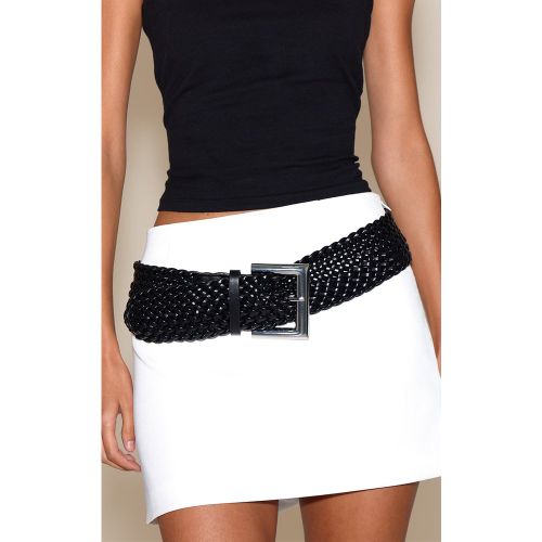 Ceinture épaisse tressée à boucle carrée - PrettyLittleThing - Modalova
