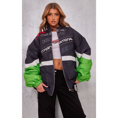 Veste longue style motocross à cordons ajustables - PrettyLittleThing - Modalova
