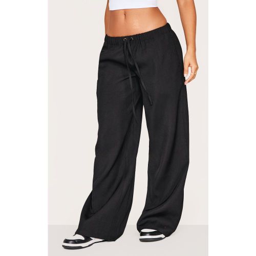 Petite Pantalon tissé deluxe à taille basse et cordons ajustables - PrettyLittleThing - Modalova