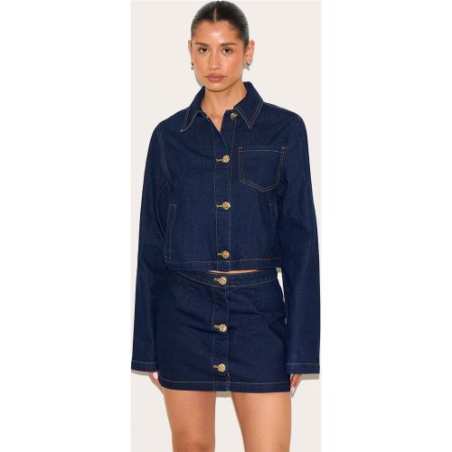Tall Mini-jupe en jean à empiècements boutons - PrettyLittleThing - Modalova