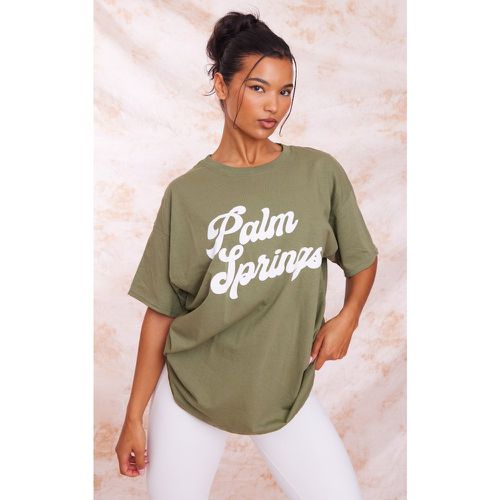 T-shirt imprimé Palm Springs - PrettyLittleThing - Modalova