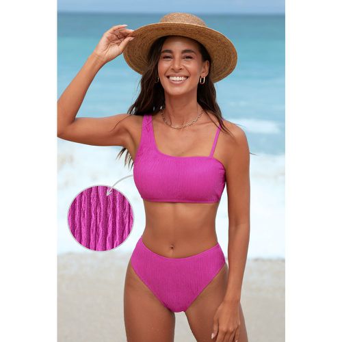 Bikini taille moyenne asymétrique rose - CUPSHE - Modalova