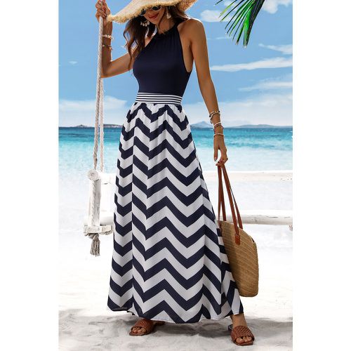 Robe maxi à col montant et jupe à chevrons - CUPSHE - Modalova