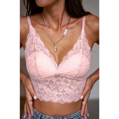 Brassière en dentelle florale blush - CUPSHE - Modalova