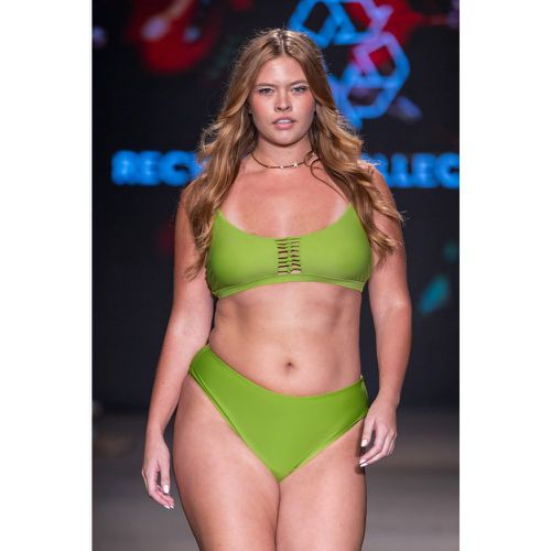 Bikini en lurex à col en V avec bretelles en échelle et bas taille moyenne effronté recyclé - CUPSHE - Modalova