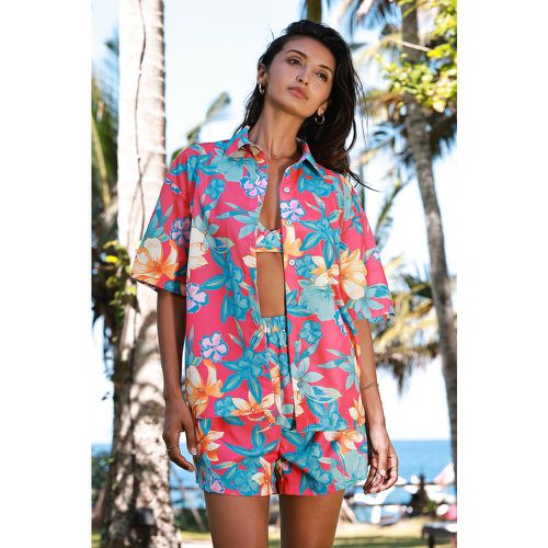 Chemise fleuri tropical à col de chemise - CUPSHE - Modalova