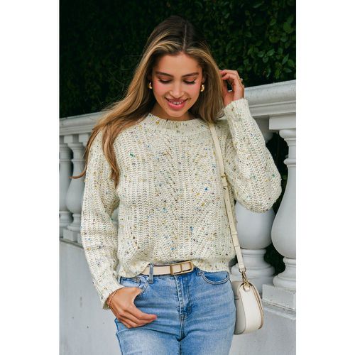 Pull à col rond en crochet confetti - CUPSHE - Modalova