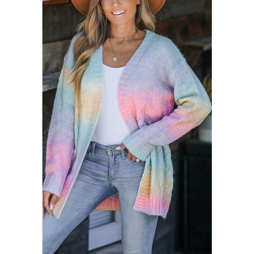 Cardigan ombré à ouverture sur le devant et manches longues - CUPSHE - Modalova