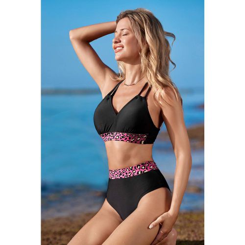 Bikini à imprimé léopard et rose et bas standard - CUPSHE - Modalova