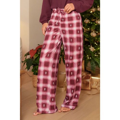 Pantalon de pyjama en tissu à carreaux et pomme de pin - CUPSHE - Modalova