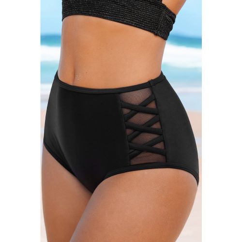 Bas de bikini empiècements en mesh - CUPSHE - Modalova