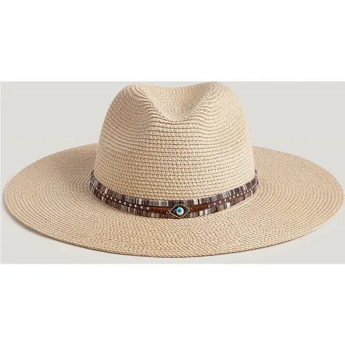 Chapeau de paille beige - CUPSHE - Modalova