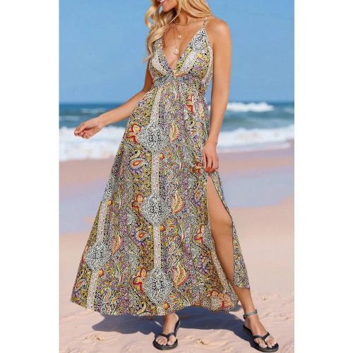 Robe longue paisley col V sans manches - CUPSHE - Modalova