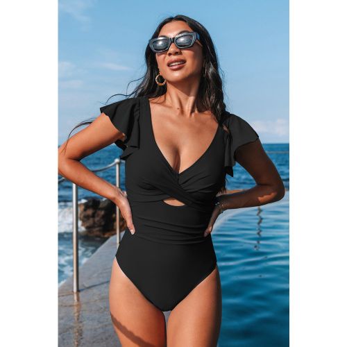 Maillot de bain une pièce torse long crochet au dos - CUPSHE - Modalova