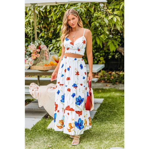 Ensemble deux pièces long fleuri - CUPSHE - Modalova