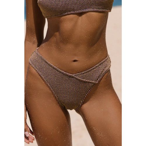 Bas de bikini côtelé taille basse superposée - CUPSHE - Modalova