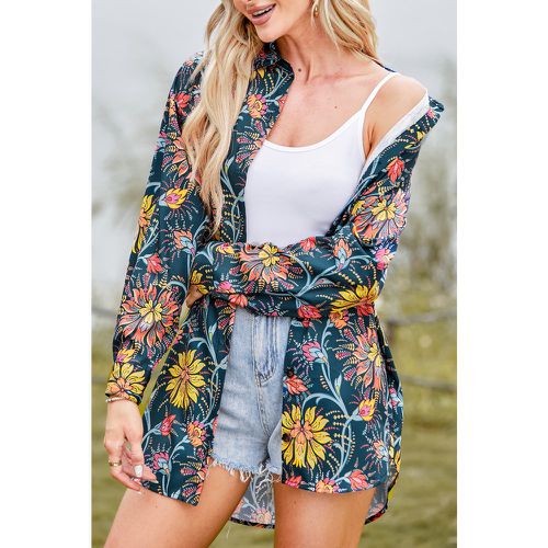 Robe chemise mini à ceinture et imprimé tropical - CUPSHE - Modalova