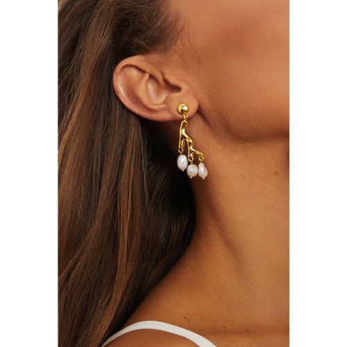 Boucles d'oreilles pendantes abstraits en fausses perles - CUPSHE - Modalova