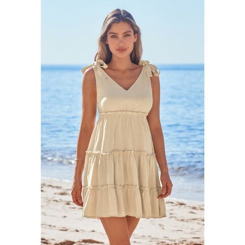 Robe courte sans manches nouée aux épaules - CUPSHE - Modalova