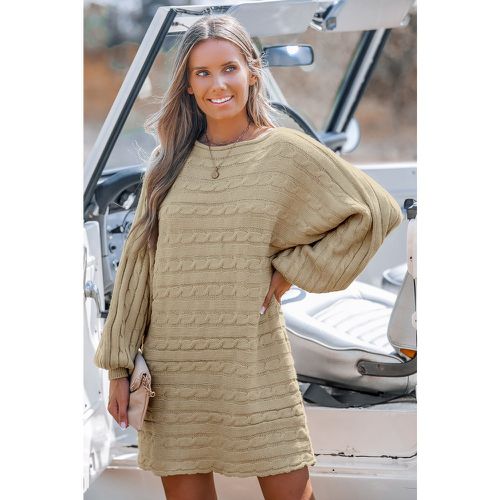 Robe pull courte à col bateau en tricot torsadé - CUPSHE - Modalova