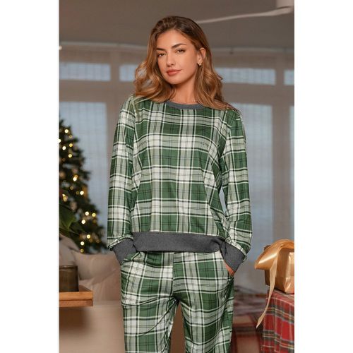 Ensemble de pyjama à carreaux vert - CUPSHE - Modalova