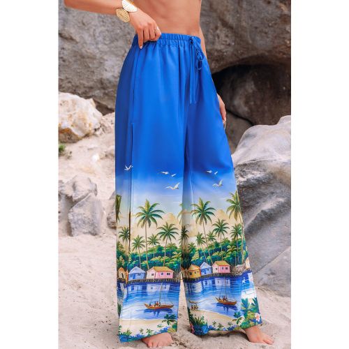 Pantalon cover up tropical jambe large - CUPSHE - Modalova