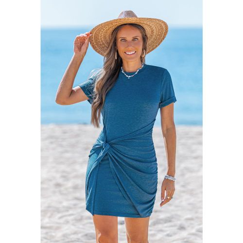 Robe courte col rond manches courtes - CUPSHE - Modalova