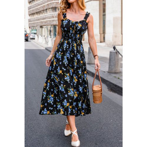 Robe longue florale col scoop - CUPSHE - Modalova