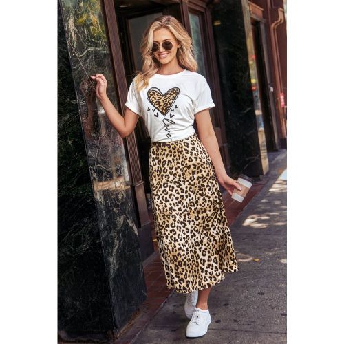 Jupe à imprimé animal taille élastique - CUPSHE - Modalova