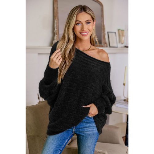 Pull noir col asymétrique - CUPSHE - Modalova