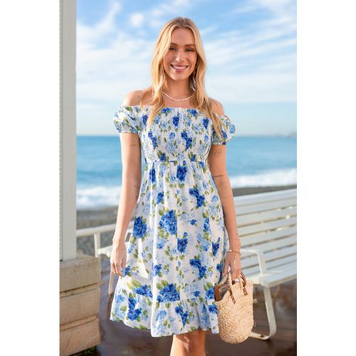 Robe florale à épaule dénudée - CUPSHE - Modalova