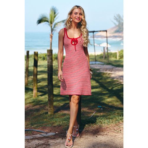 Robe courte rayée sans manches en tricot - CUPSHE - Modalova